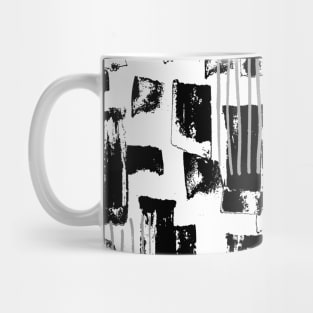 Black and White Handmade Stripes Mug